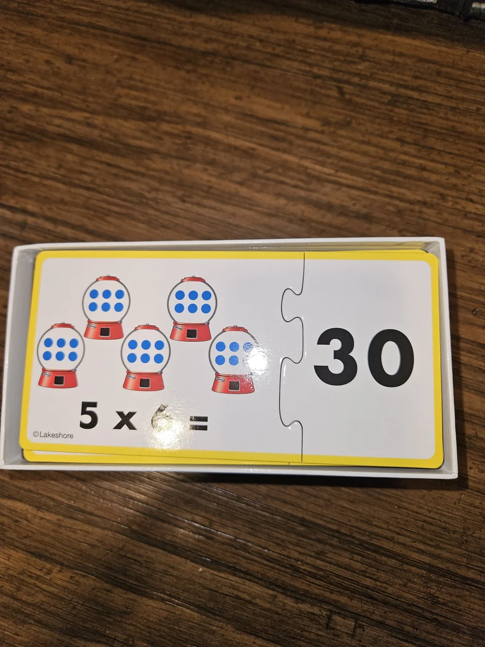 Lakeshore Multiplication Match-Up Puzzles - Blue